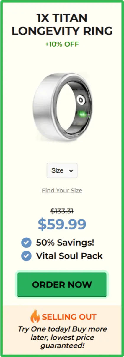 Titan Longevity Ring offer package price 