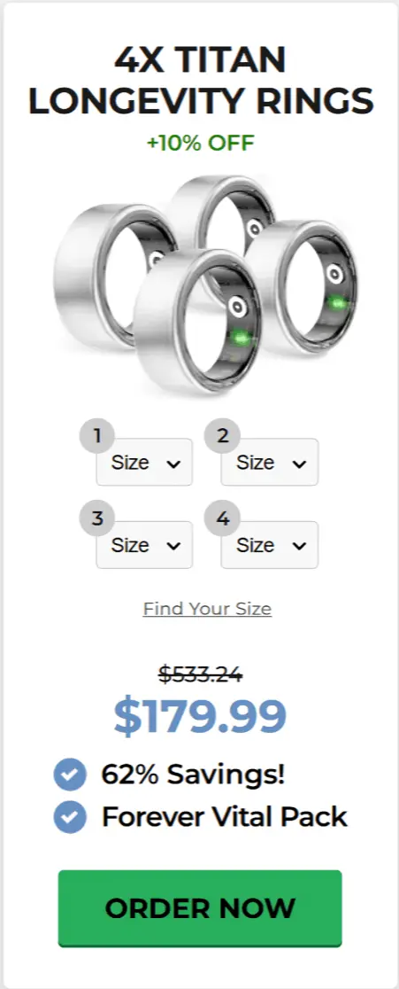 Titan Longevity Ring offer package price 